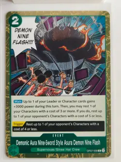 One Piece TCG 500 Years in the Future OP07-036 Demonic Aura Nine Flash R NM - Image 1