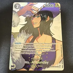 Bandai One Piece Card Game Ms. All Sunday OP14-084 SR SP Foil 8000 EN - Image 1