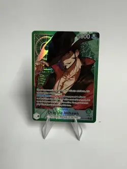 One Piece CCG Dracule Mihawk OP14-020 Alt Art Leader - English - MINT - Image 1