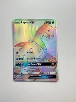 Pokemon TCG Lapras GX Holo Secret Rare Card Sun & Moon Base Set 151/149 - Image 1