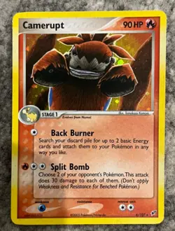 Pokemon TCG Camerupt EX Deoxys 4/107 Holo Holographic Rare Near Mint condition* - Image 3