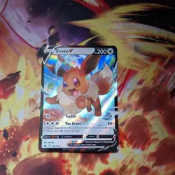 Pokemon Eevee v TCG Crown Zenith Holo Card 108/159 Near Mint Condition - Image 1