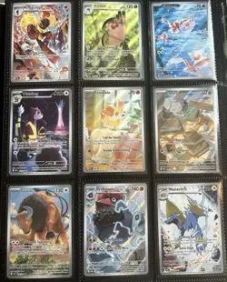 Pokemon TCG Illustration Rare Card Bundle English 9 Cards Near Mint - Image 1