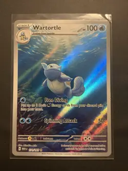 Pokemon TCG Wartortle 171/165 SV 151 Illustration Rare Holo Full Art English - Image 1