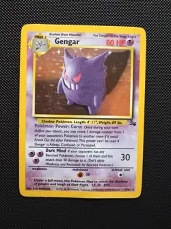 Pokemon TCG Gengar Fossil Holo Rare Card 5/62 - Image 1
