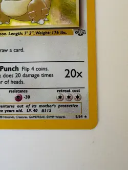 Kangaskhan 5/64 Jungle Set Holo Rare Pokemon Card Nintendo TCG - Image 3
