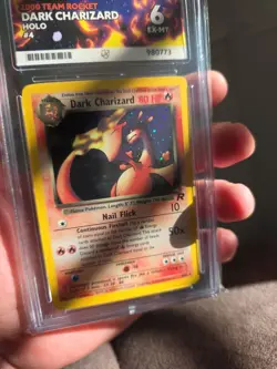 Pokemon TCG Dark Charizard 4/82 Rare Holo Team Rocket, 2000 Vintage - Image 4