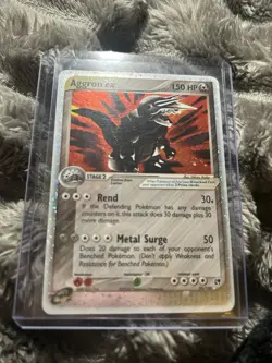 Pokemon Card Aggron ex 95/100 EX Sandstorm Holo Vintage Rare 2003 TCG - Image 1