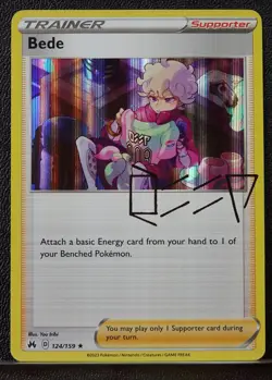 Pokemon TCG Bede Crown Zenith 124/159 Holo Holo Rare - Image 1