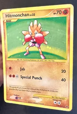 Hitmonchan 129/127 2009 Platinum Set Pokemon Card TCG Secret Rare Holo Rare - Mp - Image 2