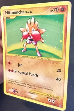 Hitmonchan 129/127 2009 Platinum Set Pokemon Card TCG Secret Rare Holo Rare - Mp - Image 3