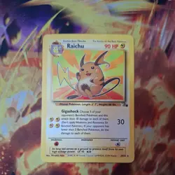 Pokemon TCG Fossil Raichu 29/62 English Regular Rare Unlimited 1999 Stage 1 LP - Image 1