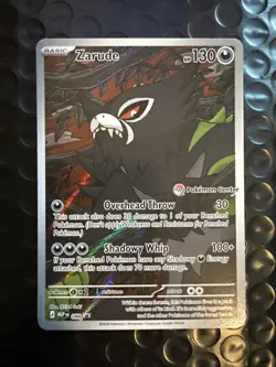 Pokemon TCG Pitch Black Zarude 088 Black Star Promo Pokemon Center Stamp - Image 1