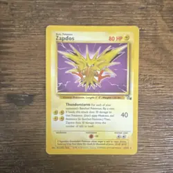 Wizards of the Coast Pokemon TCG Zapdos 15/62 Fossil Holo Rare Unlimited 80 HP - Image 4
