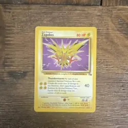 Wizards of the Coast Pokemon TCG Zapdos 15/62 Fossil Holo Rare Unlimited 80 HP - Image 5