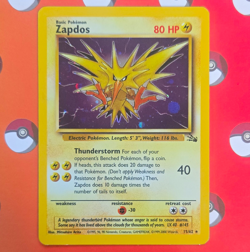 Wizards of the Coast Pokemon TCG Fossil Zapdos 15/62 Holo Rare 1999 EN Unlimited - Image 1