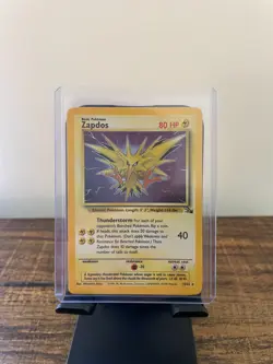 Pokemon TCG Zapdos Holo Rare Unlimited 15/62 Fossil Base Set 1999 WOTC VTG NM- - Image 1