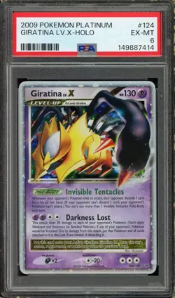 2009 Pokemon TCG Platinum Giratina LV.X Holo 124/127 PSA 6 EX-MT - Image 1
