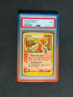 🌀 SWIRL 2003 POKEMON EX DRAGON #12 TORKOAL-HOLO PSA 9 - Image 1
