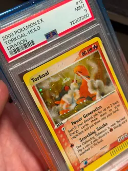 🌀 SWIRL 2003 POKEMON EX DRAGON #12 TORKOAL-HOLO PSA 9 - Image 3