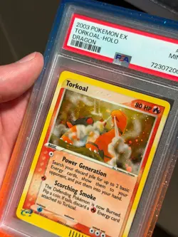 🌀 SWIRL 2003 POKEMON EX DRAGON #12 TORKOAL-HOLO PSA 9 - Image 5