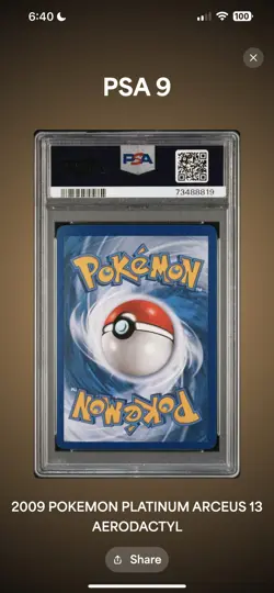 Aerodactyl PSA 9 Platinum Arceus 13 2009 Pokemon Card 10 CGC Promo Non Holo 8819 - Image 2