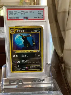 2000 Pokemon Japanese Neo 2 Discovery Umbreon Holo PSA 9 #197 - Image 5