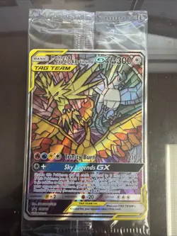 Pokemon TCG Moltres Zapdos Articuno GX SM210 Hidden Fate Promo Sealed - Image 1