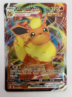 Flareon VMAX 018/203 Evolving Skies Full Art Ultra Rare NM Pokemon Card - Image 1