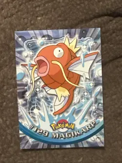 Topps English Pokemon TV Card Blue Logo First Print #129 Magikarp - Image 1
