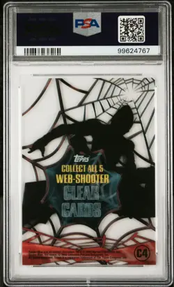 2002 Topps Spider-man #C4 Green Goblin Web Shooter Clear Cards PSA 10 - Image 2
