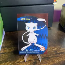 2000 TOPPS POKEMON TV ANIMATION CLEAR CARDS MEW #PC 7 EX/NM - Image 2
