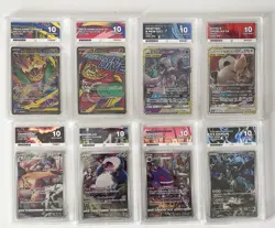 8 x Slab Japanese Bundle Pokemon TCG Cards ACE 10 (SAR MAR Tag Team Etc) - Image 1