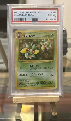 PSA 8 Bellossom No.182 - Neo Genesis - Japanese Holo Pokemon Card - NM MT - Image 1