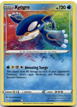 Kyogre 021/072 Amazing Rare Shining Fates Pokemon Holo Near Mint - Image 2