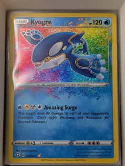 Kyogre 021/072 Amazing Rare Shining Fates Pokemon Holo Near Mint - Image 1