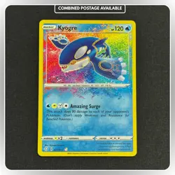 POKEMON KYOGRE 021/072 AMAZING RARE SHINING FATES NEAR MINT - Image 1