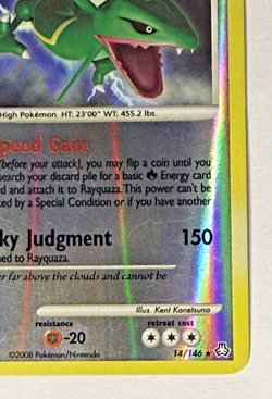 2008 Pokemon Legends Awakened Rayquaza 14/146 Reverse Holo MP - Image 5