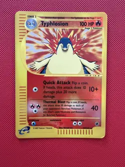 Pokemon TCG Typhlosion Reverse Holo Card Expedition Base Set 64/165 - Image 1