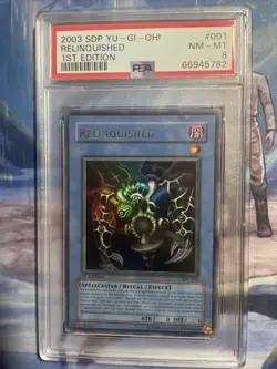 Yu-Gi-Oh 2003 Relinquished PSA 8 MINT SDP-001 1st Edition Pegasus Ultra Rare! - Image 1