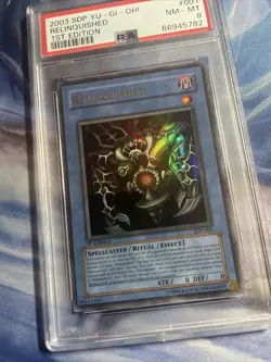 Yu-Gi-Oh 2003 Relinquished PSA 8 MINT SDP-001 1st Edition Pegasus Ultra Rare! - Image 3