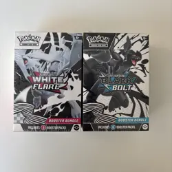 Pokemon TCG Black Bolt and White Flare Booster Bundle Sealed Pair - Image 1