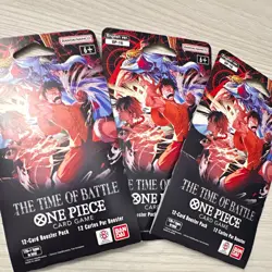 Bandai ONE PIECE Card Game OP-16 Time of Battle English Booster Pack Lot 3x12 - Image 1