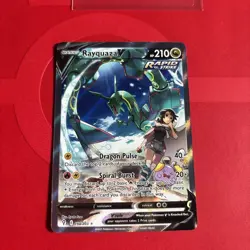 Pokemon TCG Rayquaza V Alternate Full Art Holo Card 194/203 Evolving Skies DMG - Image 1