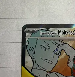 Pokemon TCG Team Rocket's Moltres EX 208/182 Destined Rivals Full Art Holo Card - Image 4