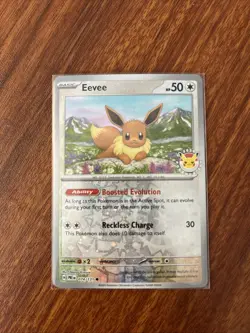 Eevee PRE Pokemon Day 074/131 Prismatic Holo Cosmos Stamped Promo English MINT - Image 1