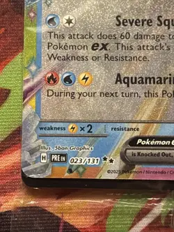 Pokemon TCG Vaporeon EX 023/131 Holo Prismatic Evolutions Stamped Promo Sealed - Image 5