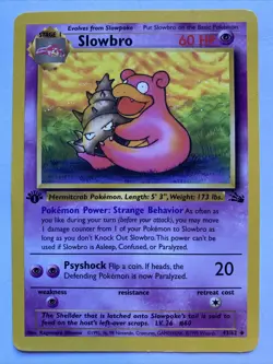 Pokemon TCG Slowbro Fossil 1st Edition Uncommon Card 43/62 - Image 1