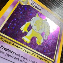 Pokemon TCG Hypno 1st Edition 8/62 Fossil Set Holo Rare Card WOTC Vintage 1999 - Image 2