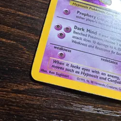 Pokemon TCG Hypno 1st Edition 8/62 Fossil Set Holo Rare Card WOTC Vintage 1999 - Image 3